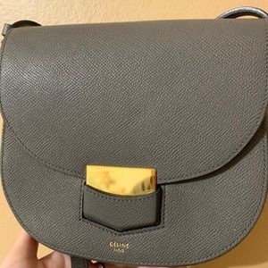 Celine Totteour Grey Cross Body, Authentic